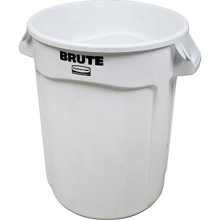 Allpoints Trash Can-32Gal Rnd White 136157